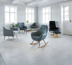 Fauteuil à Bascule NEBEL Bleu Clair -Ambiance Maison 102570