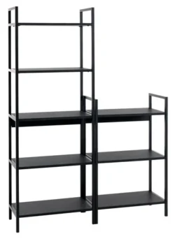 Étagère TISTRUP 3 Tablettes Noir -Ambiance Maison 113513