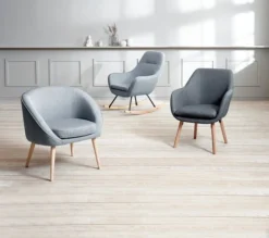 Fauteuil à Bascule NEBEL Bleu Clair -Ambiance Maison 115163