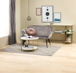 Table Basse GADEVANG Ø65 Blanc/doré -Ambiance Maison 115309