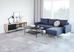 Table Basse HINNERUP 75x120 Noir -Ambiance Maison 115316