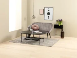 Table Basse HINNERUP 75x120 Noir -Ambiance Maison 118307