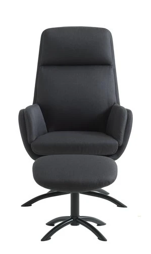 Fauteuil A/repose-pied TANKEFULD Gris Foncé 2 Fauteuil A/repose-pied TANKEFULD Gris Foncé – Image 2