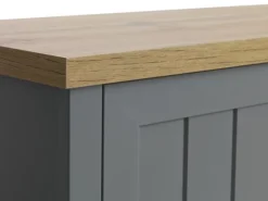 Meuble TV MARKSKEL Gris/chêne -Ambiance Maison 126657