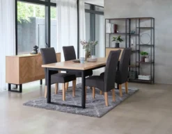 Étagère TRAPPEDAL 7 Tablettes Chêne/noir -Ambiance Maison 128627