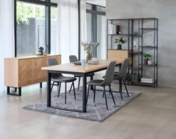 Étagère TRAPPEDAL 7 Tablettes Chêne/noir -Ambiance Maison 128628