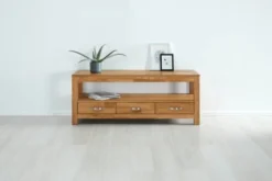 Royal Oak Meuble TV HAGE 139 Cm 3 Tiroirs Chêne -Ambiance Maison 132783