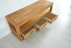 Royal Oak Meuble TV HAGE 139 Cm 3 Tiroirs Chêne -Ambiance Maison 132785