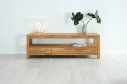 Royal Oak Meuble TV HAGE 170 Cm 3 Tiroirs Chêne -Ambiance Maison 132788