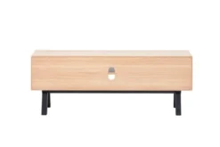 Royal Oak Meuble TV SANDBY 2 Portes Chêne Naturel/noir -Ambiance Maison 132865