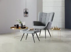 Repose-pieds ULDUM Gris/noir -Ambiance Maison 137222