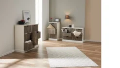 Commode ORLANDO 3 Tiroirs Blanc/gris -Ambiance Maison 137787