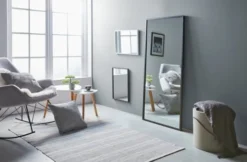 Bout De Canapé TAPS 40x40 Blanc/bambou -Ambiance Maison 137823