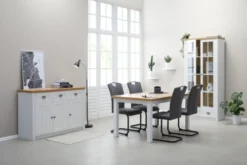 Armoire MARKSKEL 162x210 Blanc/coloris Chêne -Ambiance Maison 139171