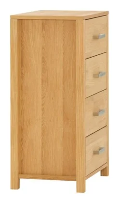 Royal Oak Commode 4 Tiroirs HUGGET étroit Chêne -Ambiance Maison 139437