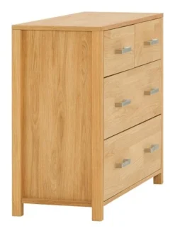 Royal Oak Commode HUGGET 4 Tiroirs Larges Chêne -Ambiance Maison 139440