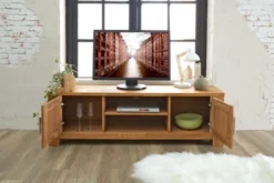 Royal Oak Meuble TV OLDE 150 Cm 2 Portes Chêne -Ambiance Maison 139482