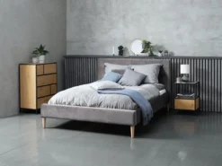 Commode 6 Tiroirs TRAPPEDAL Chêne/noir -Ambiance Maison 146859