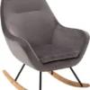 Fauteuil à Bascule NEBEL Velours Gris