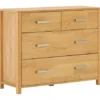 Royal Oak Commode HUGGET 4 Tiroirs Larges Chêne