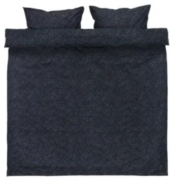 Parure De Lit Percale INES 240x220 Bleu Foncé