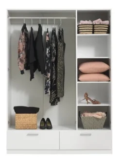 Armoire ELLESTED 144x200 Blanc -Ambiance Maison 160185