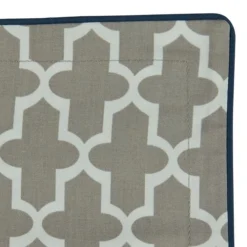 Parure De Lit Percale DINA 140x200 Gris/menthe -Ambiance Maison 161220