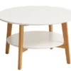 Table Basse JEGIND Ø80 Blanc/naturel