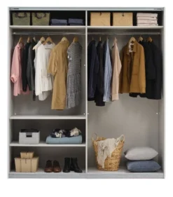 Armoire SALTOV 204x222 Blanc -Ambiance Maison 162313