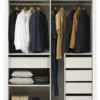 Armoire SALTOV 150 Cadre+lot Accessoires Blanc