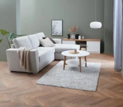 Table Basse JEGIND Ø80 Blanc/naturel -Ambiance Maison 165278