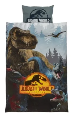Parure De Lit JURASSIC WORLD 140x200 Gris