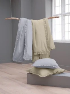 Parure De Lit ELMA Coton Lavé 240x220 Sable -Ambiance Maison 181539