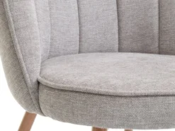 Fauteuil HOLMDRUP Gris/chêne -Ambiance Maison 185428