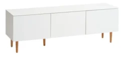 Meuble TV KORSVANG 3 Portes Blanc