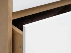 Armoire BILLUND 80x193 Blanc/chêne -Ambiance Maison 185897