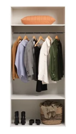 Armoire HELSTRUP 97x208 Brillant/blanc -Ambiance Maison 185944