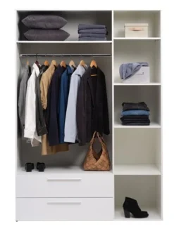 Armoire HELSTRUP 144x208 Brillant/blanc -Ambiance Maison 185948