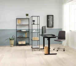 Étagère HORBELEV 5 Tablettes Larges Noir -Ambiance Maison 188032