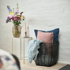 Panier BERGE L37xL37xH39cm Noir -Ambiance Maison 189262