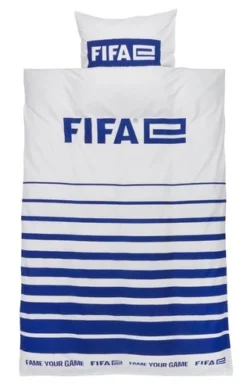 Parure De Lit FIFA 140x200 Blanc/bleu
