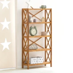 Royal Oak Etagère JANNERUP Large 5 Tablettes Chêne -Ambiance Maison 200168