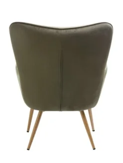 Fauteuil HUNDESTED Velours Côtelé Vert -Ambiance Maison 201610