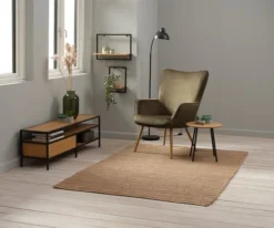 Bout De Canapé NYBO Ø40 Coloris Chêne/noir -Ambiance Maison 201624