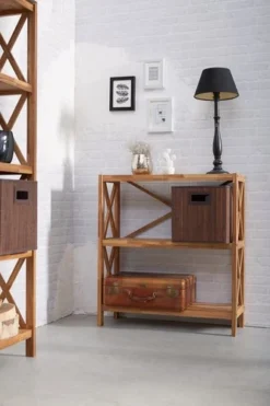 Royal Oak Etagère JANNERUP Large 3 Tablettes Chêne -Ambiance Maison 202477
