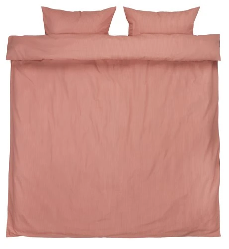 Parure De Lit Seersucker TINNE 240x220 Rose Poudré 1 Parure De Lit Seersucker TINNE 240x220 Rose Poudré