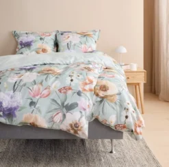 Parure De Lit Satin ERNA 240x220 Rose -Ambiance Maison 205051