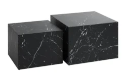 Table Basse TINGSTED 45x45/55x55 Coloris Marbre 2 Pcs