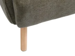 Fauteuil BREDAL Tissu Vert Olive/coloris Chêne -Ambiance Maison 212330