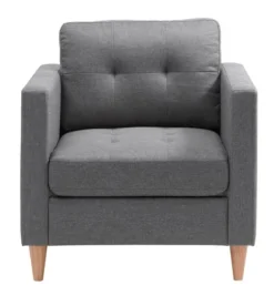 Fauteuil FALSLEV Tissu Gris -Ambiance Maison 212337